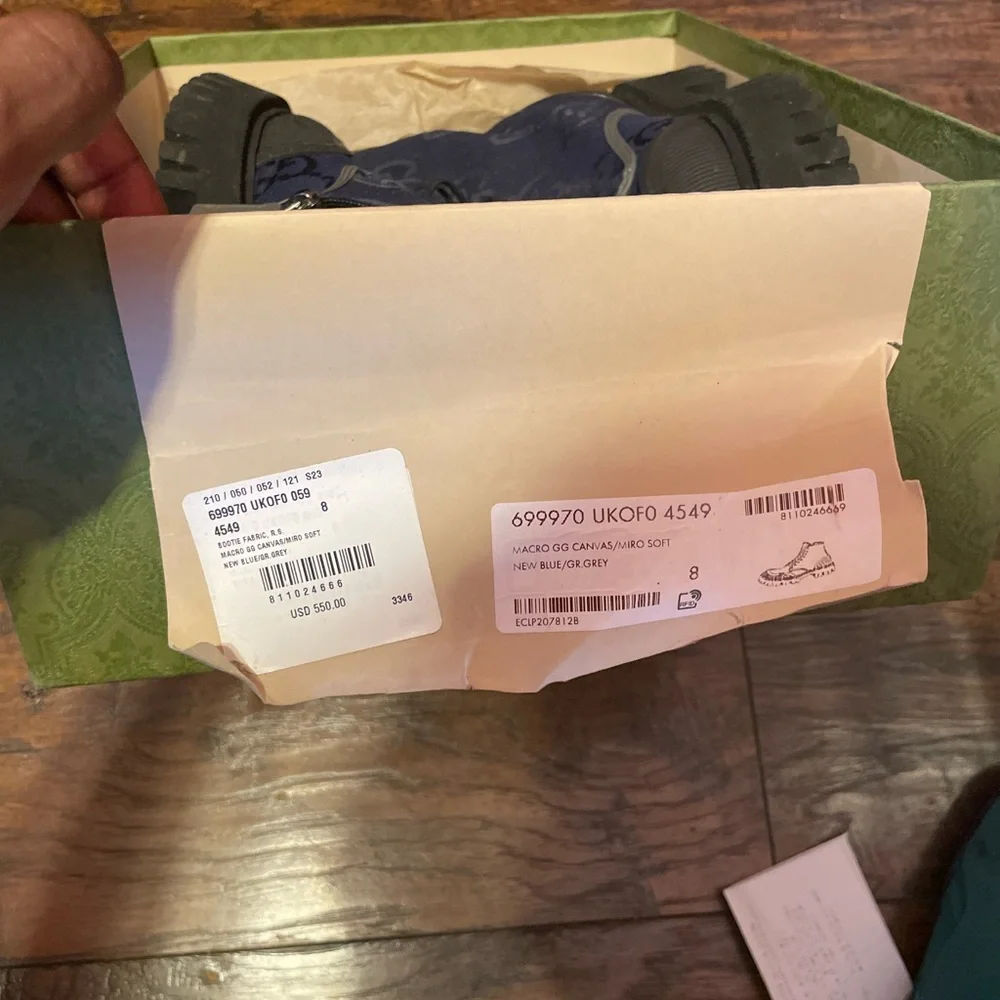 Gucci Navy and Black Monogram Boots - Picture 5 of 5